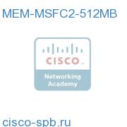 Catalyst 6500 512MB DRAM on the MSFC2 or SUP720 MSFC3 MEM-MSFC2-512MB MEM-MSFC2-512MB