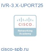 Upgrade 25 IVR 2.X Ports to 25 IVR 3.X Ports IVR-3.X-UPORT25 IVR-3.X-UPORT25
