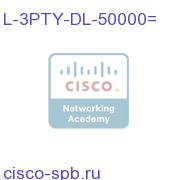 Unified CM 3rd Party DLU for eLD - 50,000 units L-3PTY-DL-50000= L-3PTY-DL-50000=
