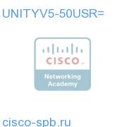 ^Unity VM, 50 users (w/ 16 sessions) UNITYV5-50USR= UNITYV5-50USR=