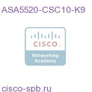ASA 5520 Appl w/ CSC10, SW, 50 Usr AV/Spy, 1 YR Subscript ASA5520-CSC10-K9 ASA5520-CSC10-K9