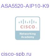 ASA 5520 Appliance w/ AIP-SSM-10, SW, HA, 4GE+1FE, 3DES/AES ASA5520-AIP10-K9 ASA5520-AIP10-K9