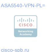 ASA 5540 VPN Plus 2000 IPsec User License (7.0 Only) ASA5540-VPN-PL= ASA5540-VPN-PL=
