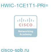 1 port channelized T1/E1 and PRI HWIC (data only) HWIC-1CE1T1-PRI= HWIC-1CE1T1-PRI=