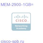 1 GB DRAM (1 DIMM) for Cisco 2901, 2911, 2921 ISR, Spare MEM-2900-1GB= MEM-2900-1GB=