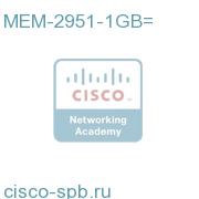 1GB DRAM (1 DIMM) for Cisco 2951 ISR, Spare MEM-2951-1GB= MEM-2951-1GB=