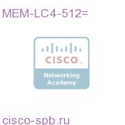 512 MB (1X512MB) SDRAM route memory MEM-LC4-512= MEM-LC4-512=